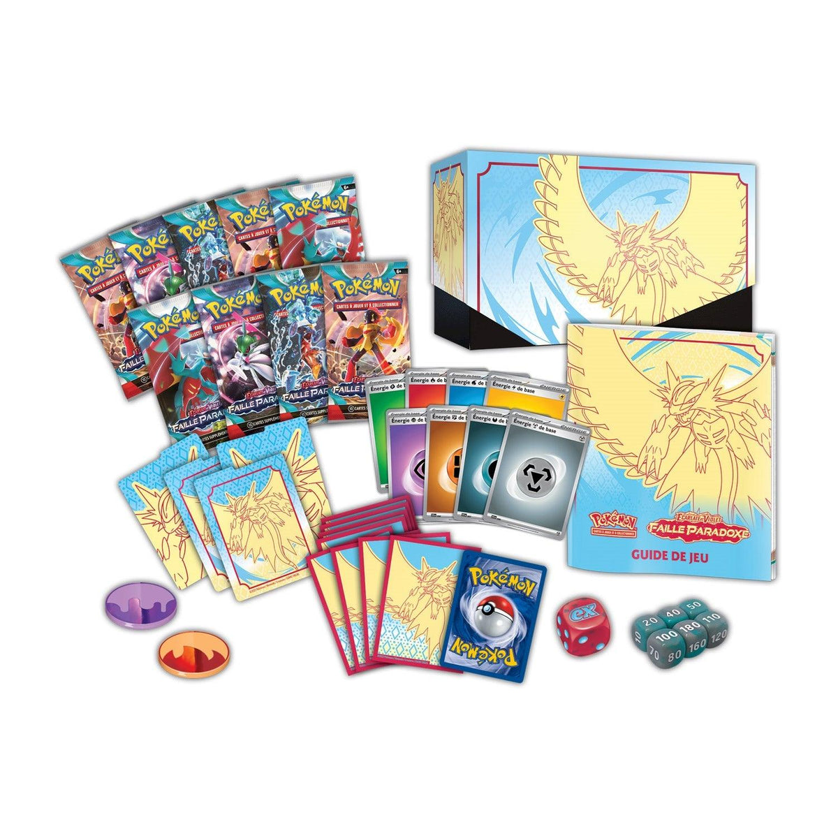 Coffret Dresseur d'Elite Pokemon Faille Paradoxe EV4 - contenu du coffret