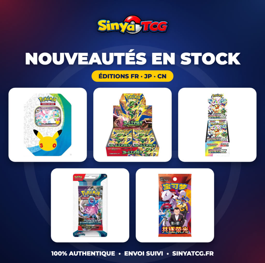 Pack Découverte Premium Pokémon – Pokébox 30 ans + 4 boosters Forces Temporelles + 3 displays