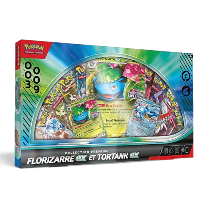 Coffret Premium Pokémon Florizarre-ex et Tortank-ex