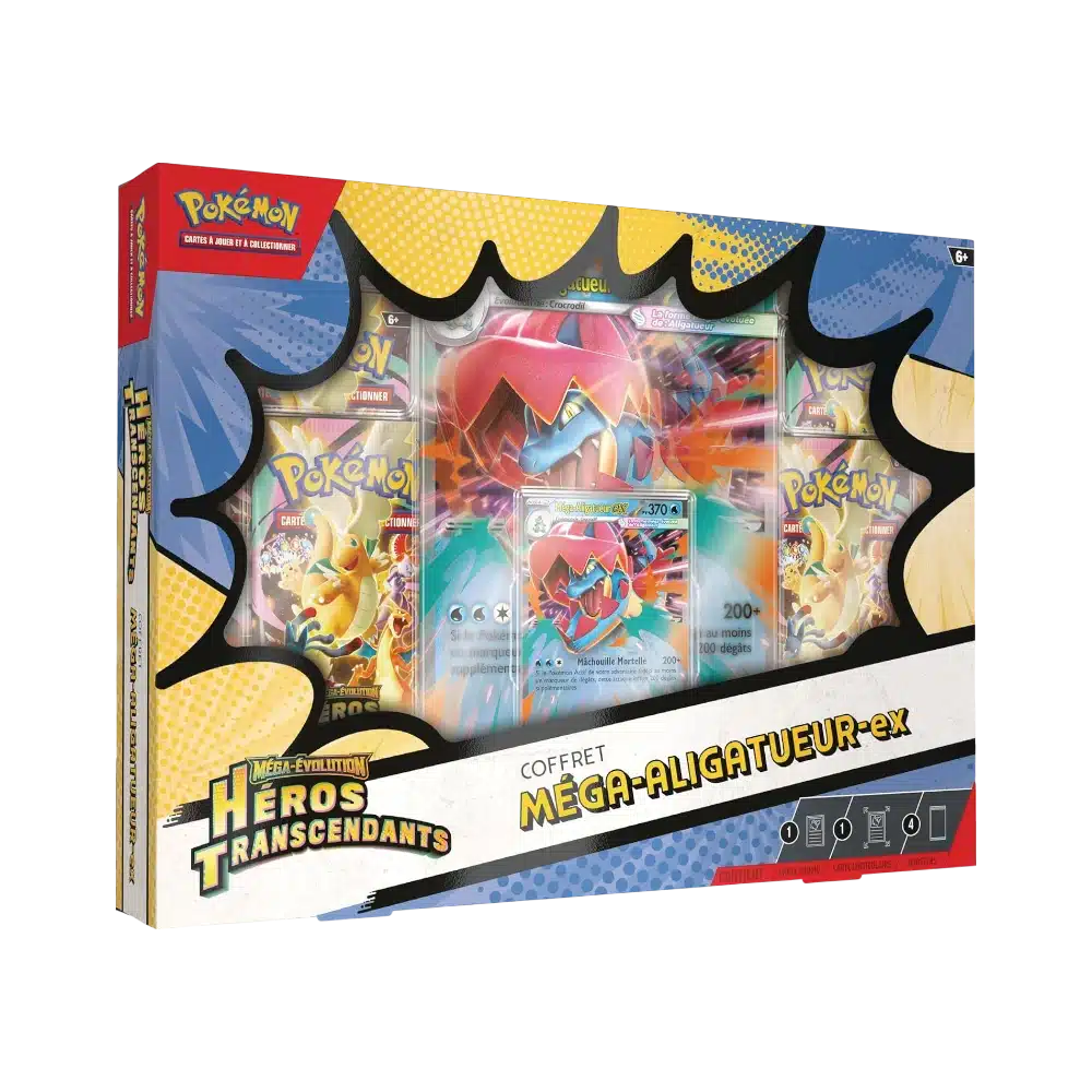 Coffret Méga-Aligatueur-ex Héros Transcendants ME2.5 français