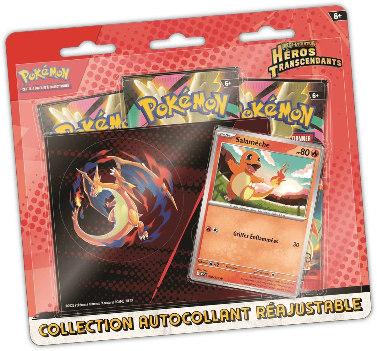Tripack Pokémon Héros Transcendants ME2.5 FR avec autocollant