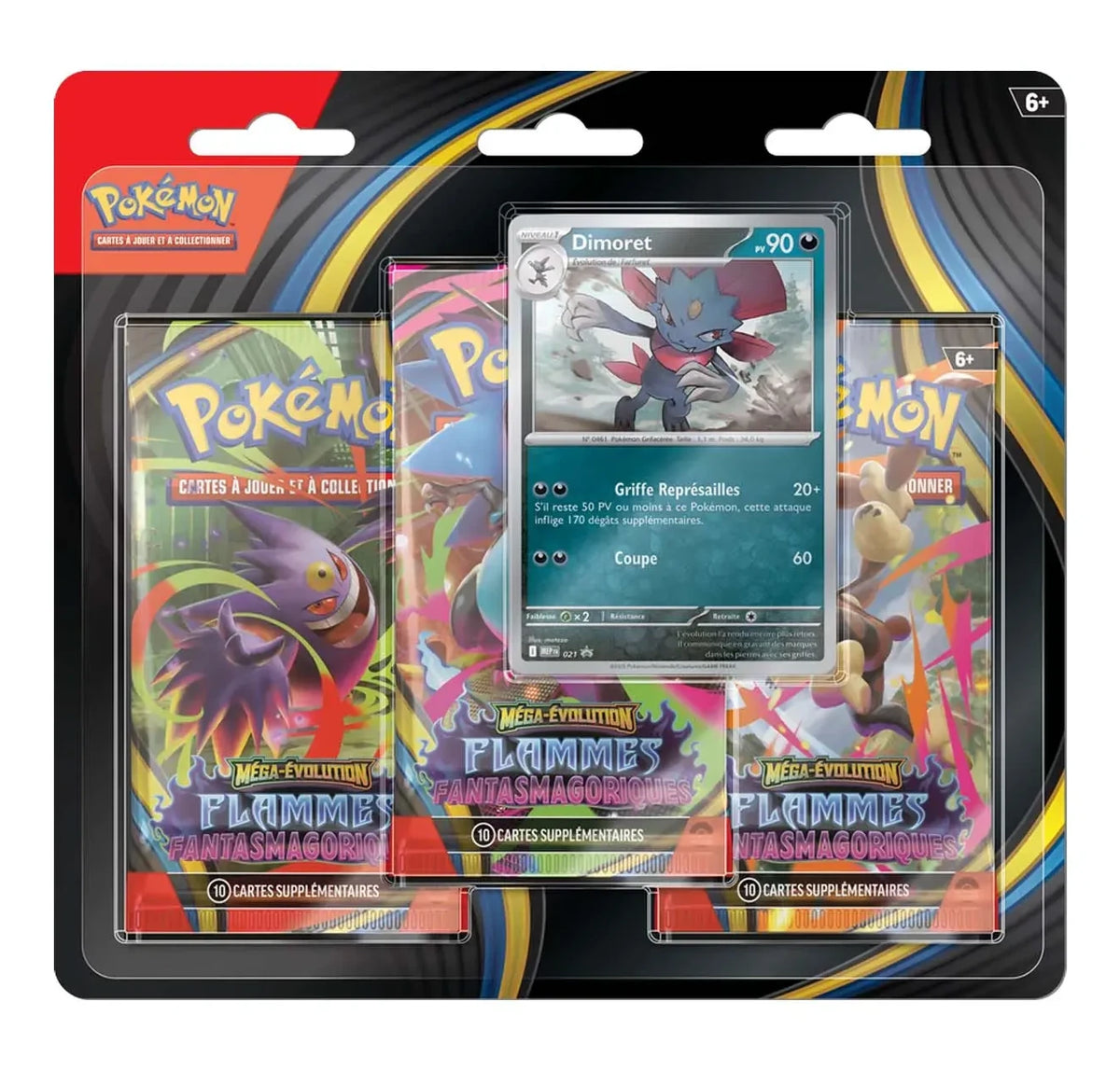 Tripack Pokémon Flammes Fantasmagoriques ME02 Dimoret FR